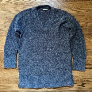 Everlane cotton v-neck tunic sweater blue XS EUC